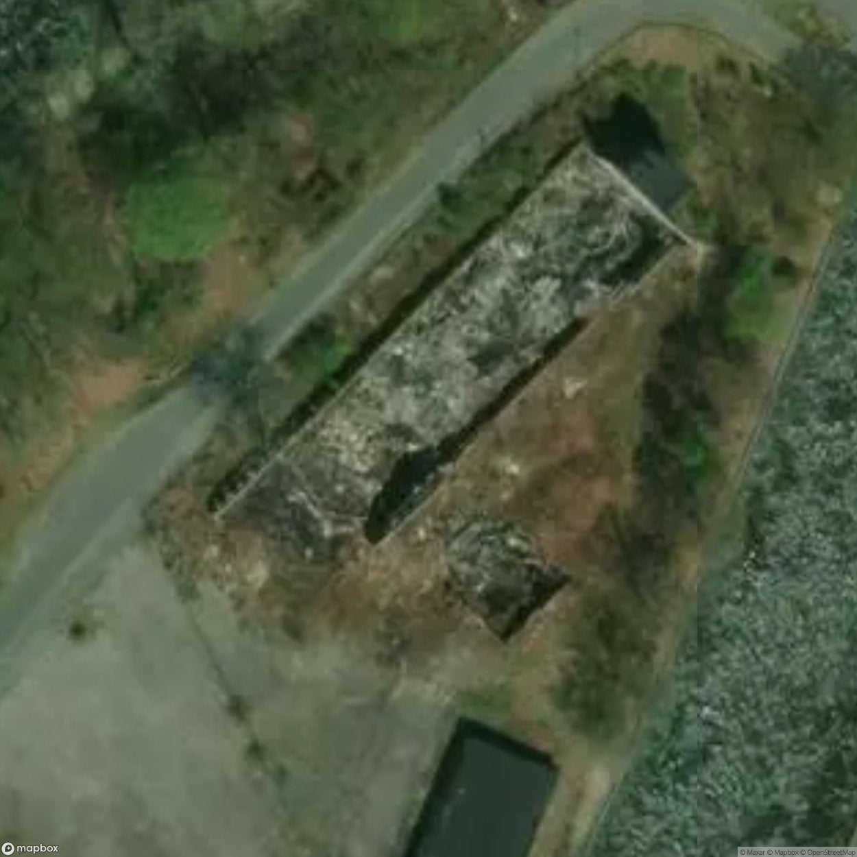 Cool burnt factory ruins