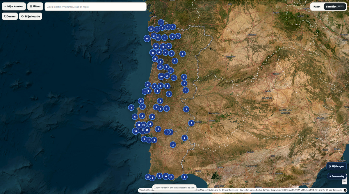 Portugal Urbex Kaart - 1.000+ Locaties