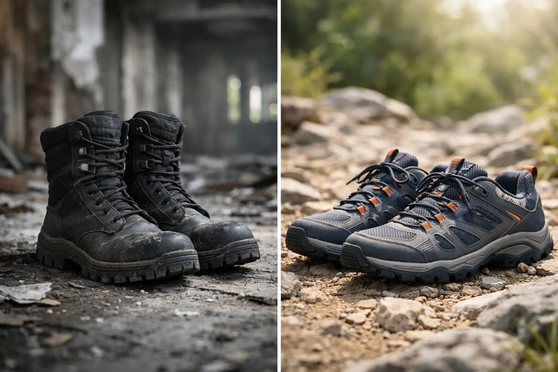 Urbex laarzen versus wandelschoenen kiezen