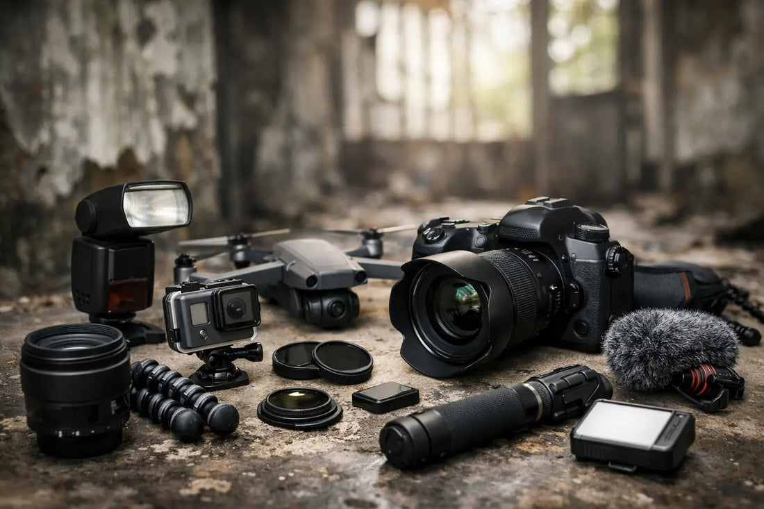 Urbex camera accessoires voor betere shots