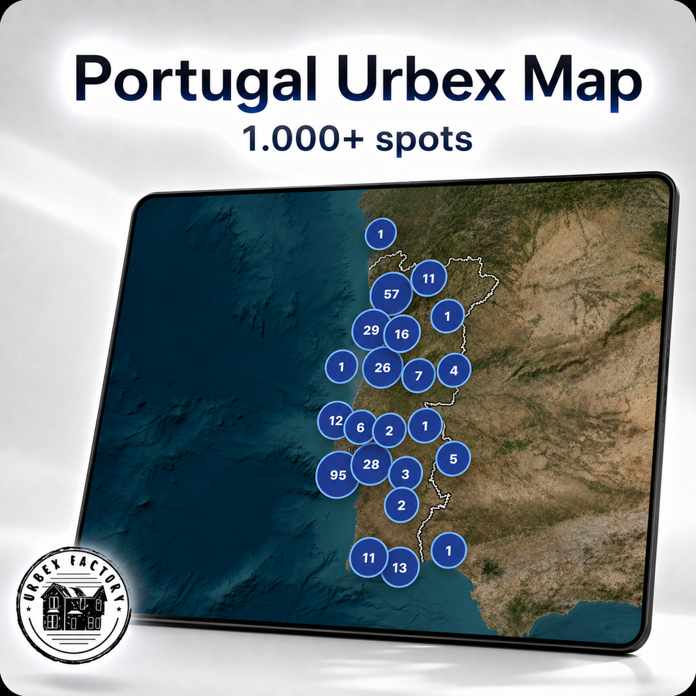 Portugal Urbex Kaart - 1.000+ Locaties