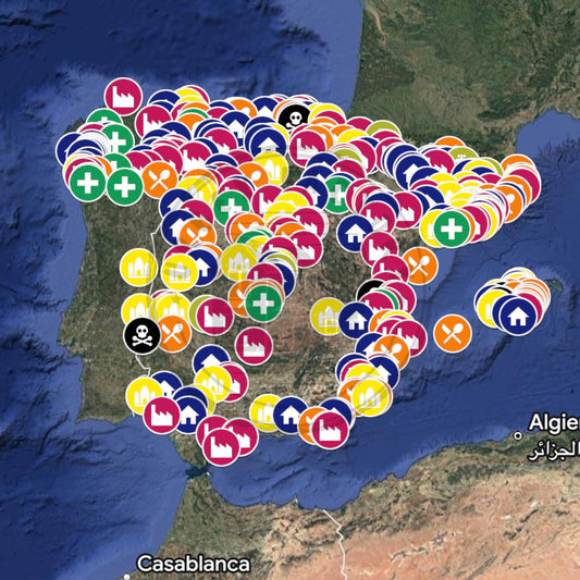 Spanje Urbex Kaart - 400+ Locaties