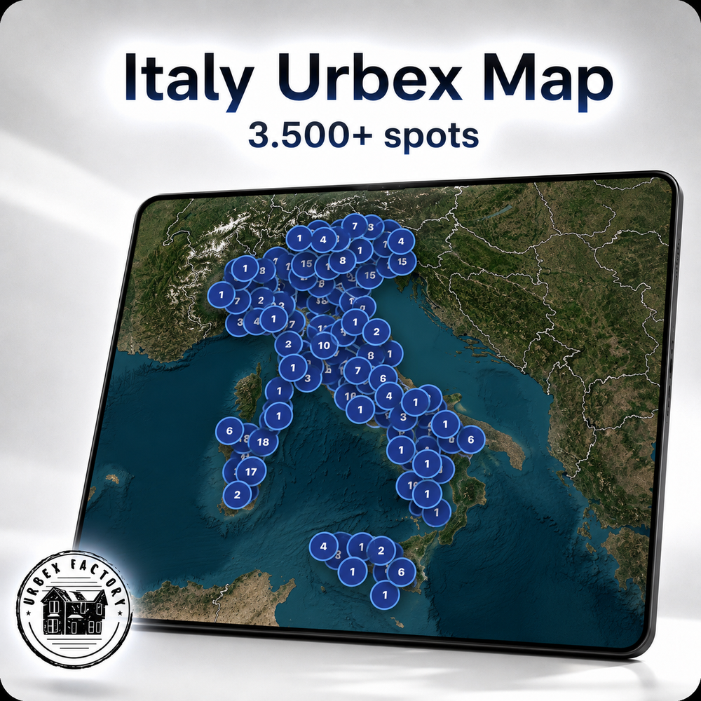 Italië Urbex Kaart - 3.500+ Locaties