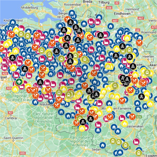 België Urbex Kaart - 1.300+ Locaties