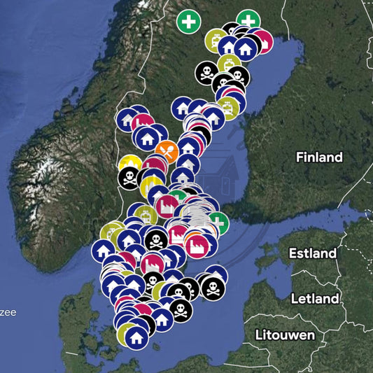 Zweden Urbex Kaart - 300+ Locaties