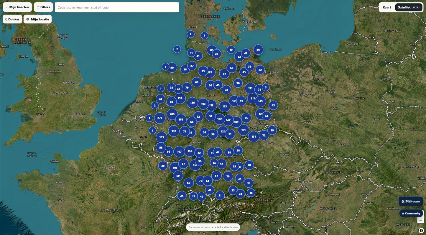 Duitsland Urbex Kaart - 12.000+ Locaties