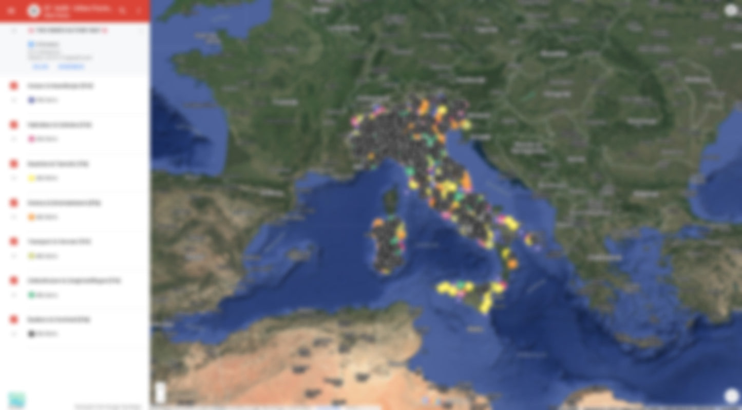 Italië Urbex Kaart - 1.500+ Locaties