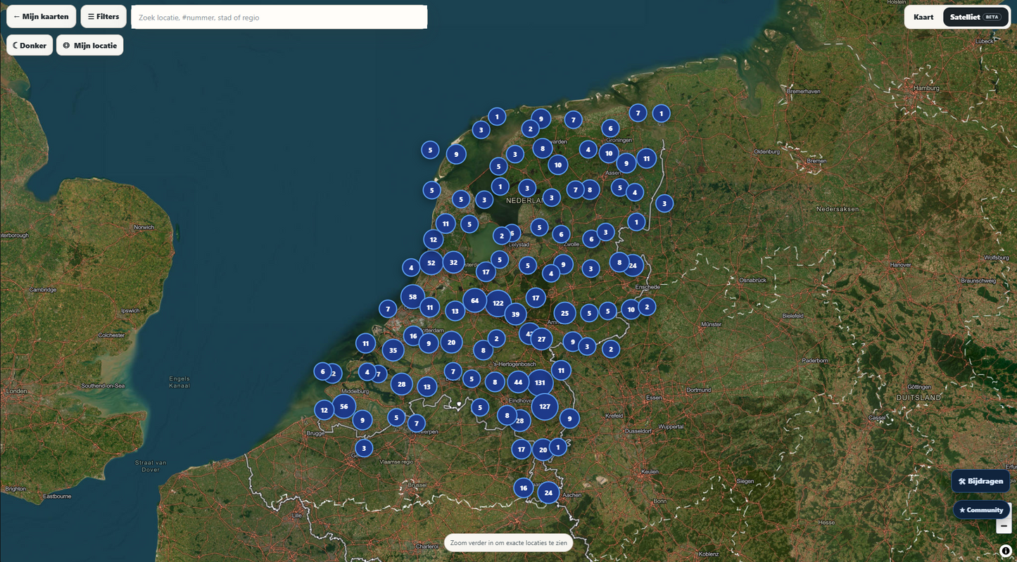 Nederland Urbex Kaart - 1.000+ Locaties