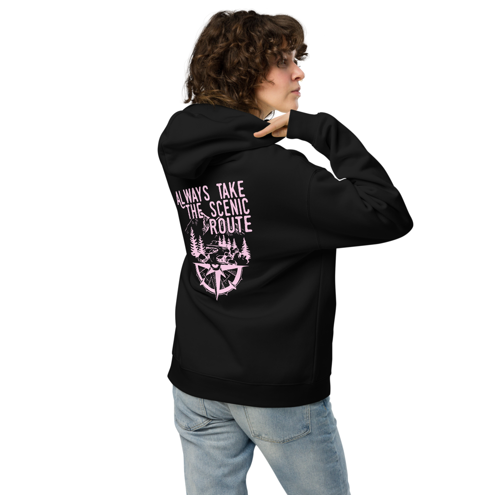 Always Take The Scenic Route Hoodie – Urbex Explorer Style - Black